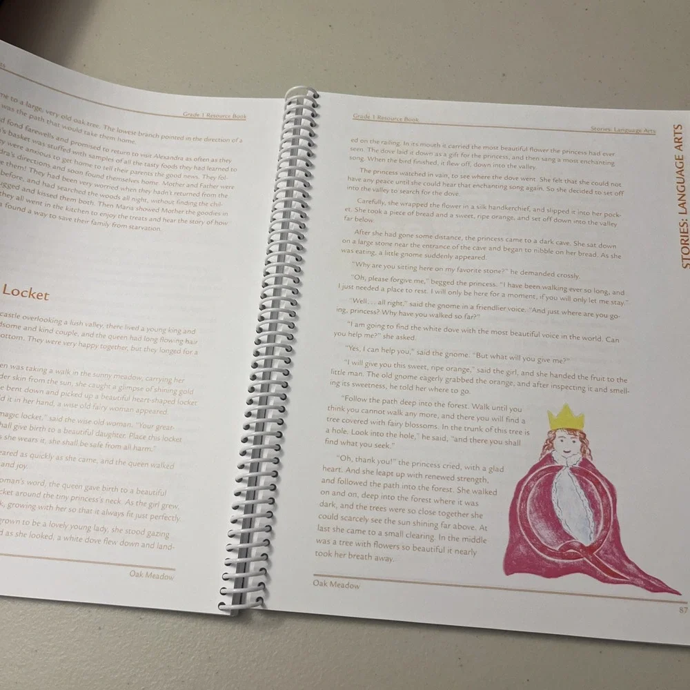 Oak Meadow Resource Book Grade 1 Homeschool Class Reading